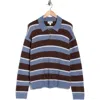 Abound Boxy Rugby Sweater In Blue Clive Stripe