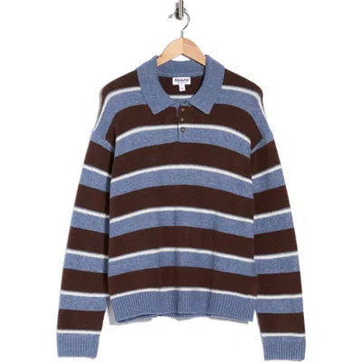Abound Boxy Rugby Sweater In Blue Clive Stripe