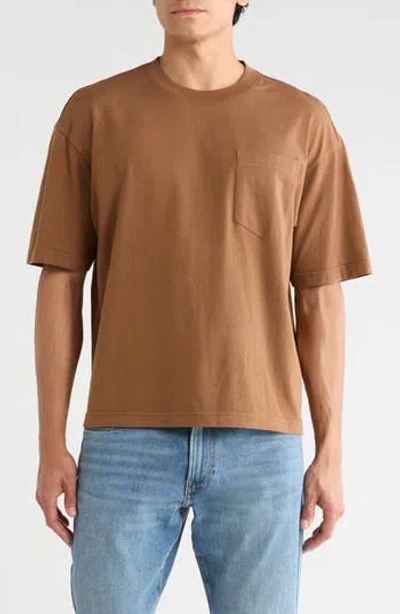 Abound Boxy Short Sleeve Pocket T-shirt In Brown Partridge