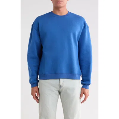 Abound Boxy Terry Crewneck Sweatshirt In Blue Nouvean