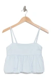 Abound Bubble Peplum Crop Top In Blue Illusion