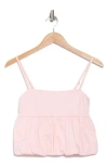 Abound Bubble Peplum Crop Top In Pink Balm