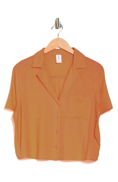 Abound Camp Shirt In Coral Sherbet