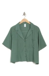 Abound Camp Shirt In Green Tree