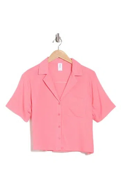 Abound Camp Shirt In Pink Ginger