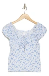 Abound Cap Sleeve Ruched Top In Multi