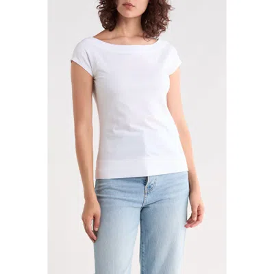 Abound Cap Sleeve Top In White