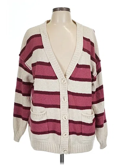Pre-owned Abound Cardigan Sweater In Burgundy