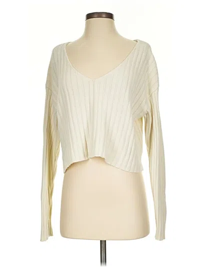 Pre-owned Abound Cardigan Sweater In White