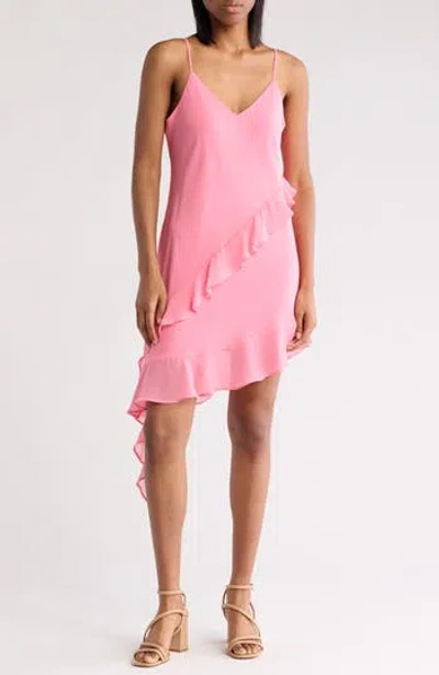 Abound Cascading Chiffon Dress In Pink Ginger