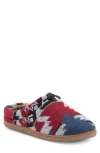 Abound Casey Faux Fur Lined Clog Slipper In Red- Blue Multi