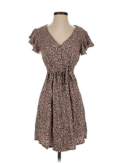 Pre-owned Abound Casual Dress In Brown
