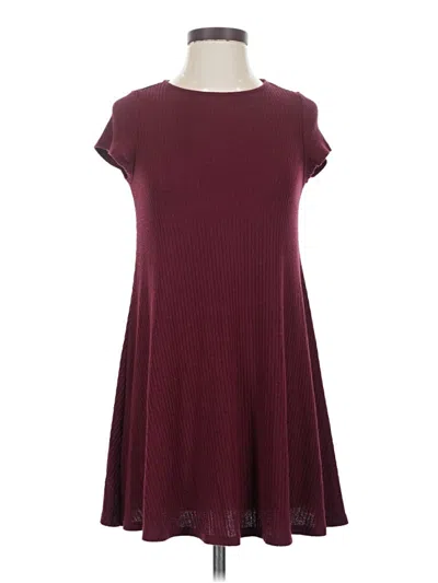 Pre-owned Abound Casual Dress In Burgundy