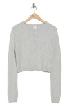 Abound Oversized Crop Pullover In Grey Light Heather