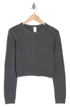 Abound Classic Crewneck Cardigan In Grey Medium Charcoal Heather