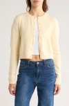 Abound Classic Crewneck Cardigan In Ivory Gleam
