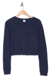 Abound Classic Crewneck Cardigan In Navy Iris