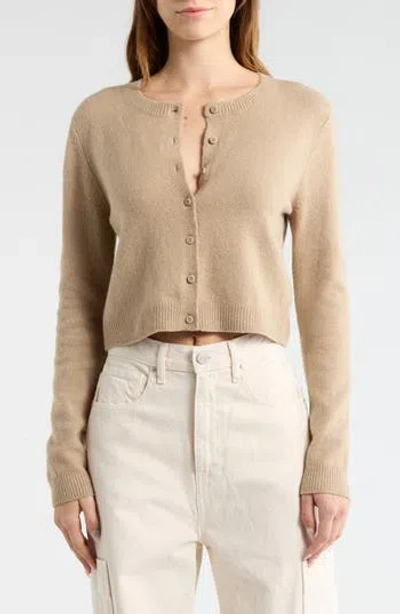 Abound Classic Crewneck Cardigan In Neutral