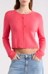 Abound Classic Crewneck Cardigan In Pink