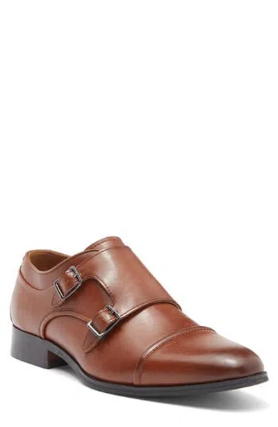 Abound Connor Double Monk Strap Shoe In Brown Patina