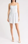 Abound Corset Seam Minidress In Blue Illusion