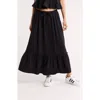Abound Cotton Gauze Tiered Maxi Dress In Black