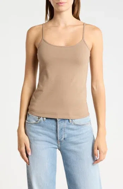 Abound Cotton Jersey Knit Camisole In Brown