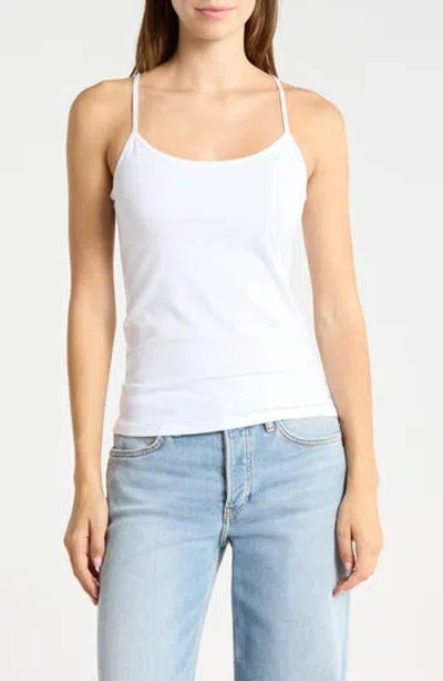 Abound Cotton Jersey Knit Camisole In White