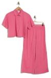 Abound Cotton Poplin Pajamas In Pink Boss