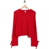 Abound Cozy Bow Sleeve Sweater In Red