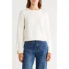 Abound Cozy Bow Sleeve Sweater In White