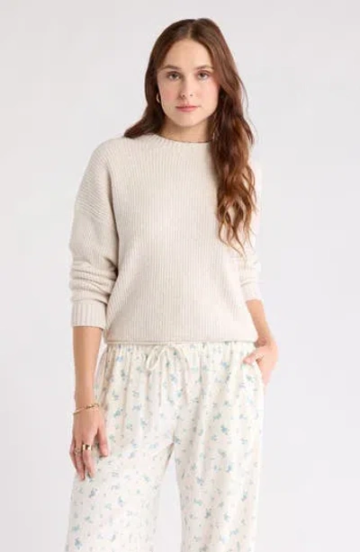 Abound Cozy Crew Pullover Sweater In Brown