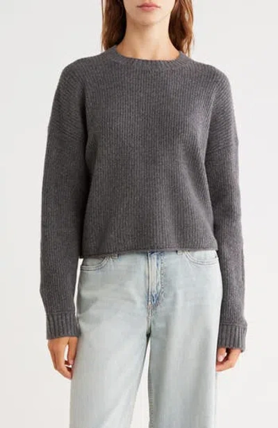 Abound Cozy Crew Pullover Sweater In Grey Medium Charcoal Htr