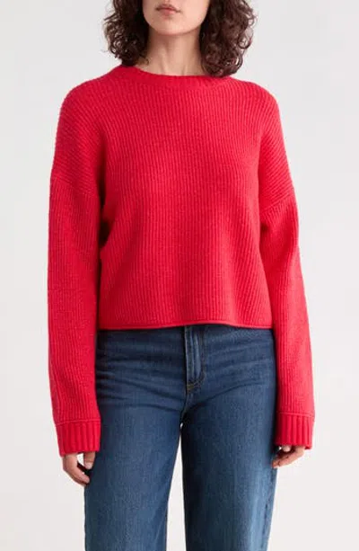 Abound Cozy Crew Pullover Sweater In Red