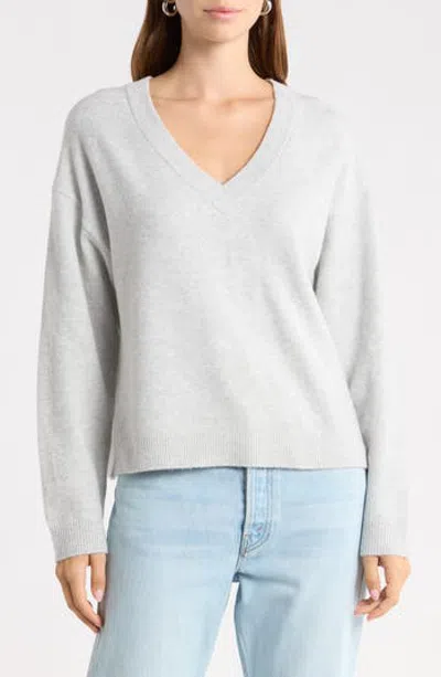 Abound Cozy V-neck Pullover Sweater In Gray