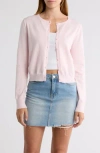 Abound Crew Neck Cardigan In Pink
