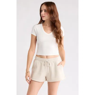 Abound Cropped V-neck Tee In Gray
