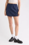 Abound Ditsy Cotton Blend Miniskirt In Blue