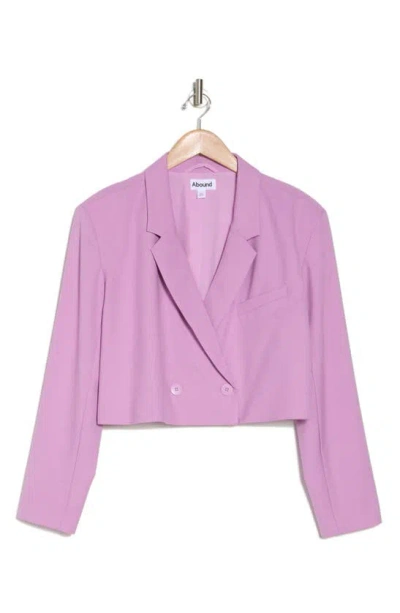 Abound Double Breasted Crop Blazer In Pink Gale