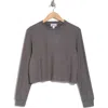 Abound Easy Cozy Crew Pajama Sweatshirt In Grey Charcoal Marl
