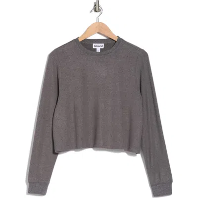 Abound Easy Cozy Crew Pajama Sweatshirt In Grey Charcoal Marl