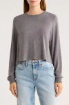 Abound Easy Cozy Crew Pajama Sweatshirt In Gray