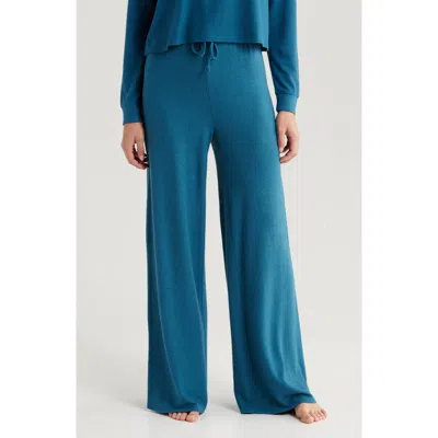 Abound Easy Cozy Wide Leg Pajama Pants In Teal Seagate