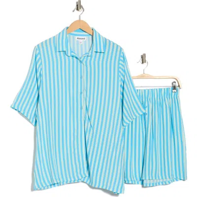 Abound Easy Printed Cover-up Shirt & Shorts Set