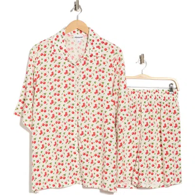 Abound Easy Printed Cover-up Shirt & Shorts Set
