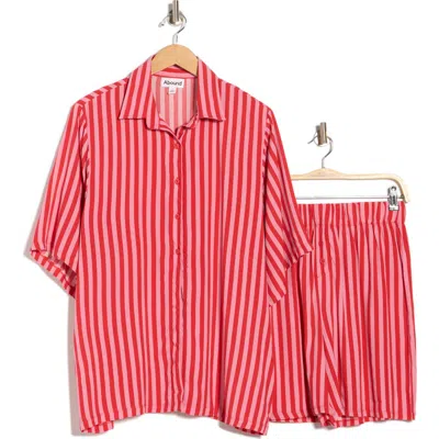 Abound Easy Printed Cover-up Shirt & Shorts Set