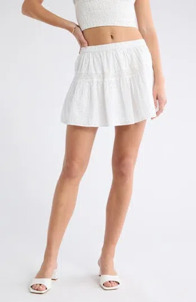 Abound Eyelet Miniskirt In White