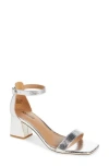 Abound Finn Ankle Strap Sandal In Silver Crinkle