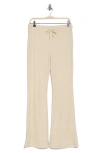 Abound Flare Leg Thermal Pants In Beige Oatmeal Light Heather