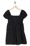 Abound Floral Babydoll Dress In Black- White Olivia Dot